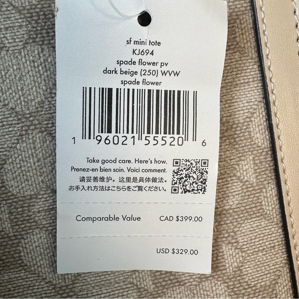 Kate Spade NWT Flower Mini Tote Crossbody - Picture 10 of 11